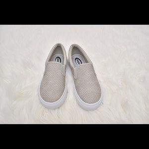 Gray slip on sneakers
